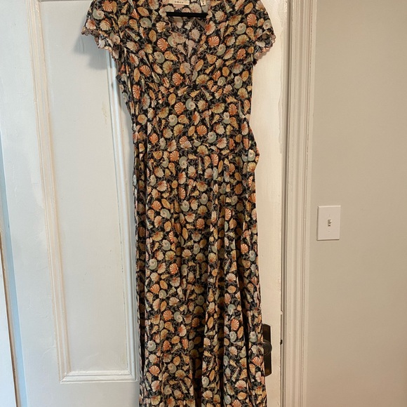 Doen Adra in Noir Tresors de la Mer Print silk dress - Picture 3 of 6